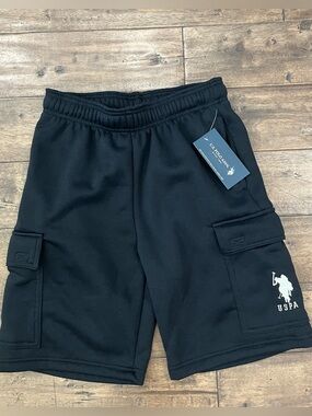 NWT Y2K Big Pony U.S. Polo Assn. black cargo shorts Size Small #cargo #menswear